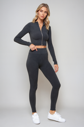 Active Seamless Zip-Up Jacket & Leggings Set