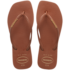 Women's Slim Square Logo Pop Up Flip Flops