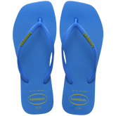 Women's Slim Square Logo Pop Up Flip Flops