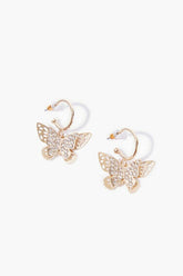 Butterfly Hoop Earrings