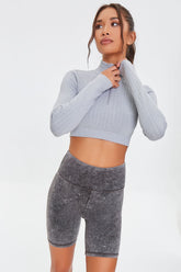 Active Mineral Wash Biker Shorts