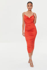 Bodycon Cowl Midi Dress
