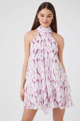 Abstract Print Swing Mini Dress