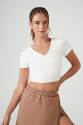 Active Cropped V-Neck Tee