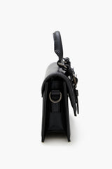 Buckled Faux Leather Crossbody Bag