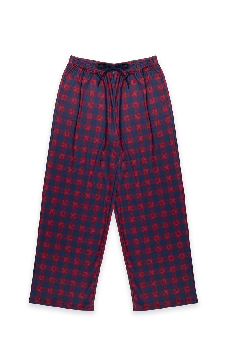 Bow Tee & Plaid Pants Pajama Set