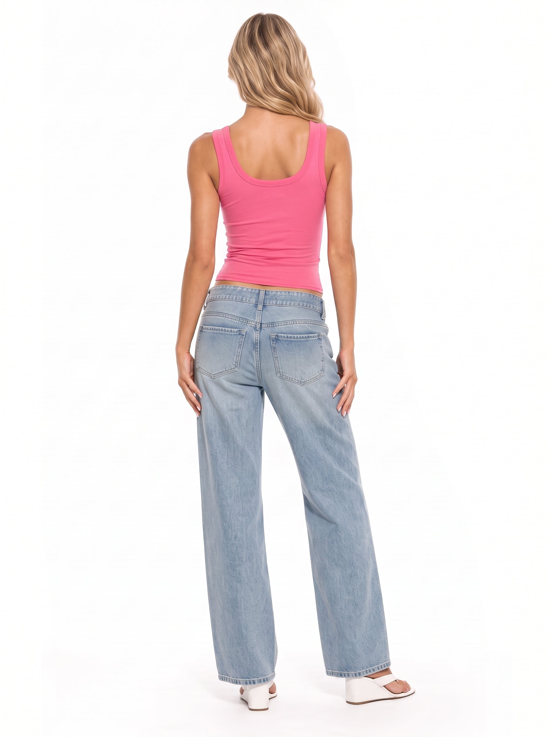 Beaded Scoop Neck Tank Top
