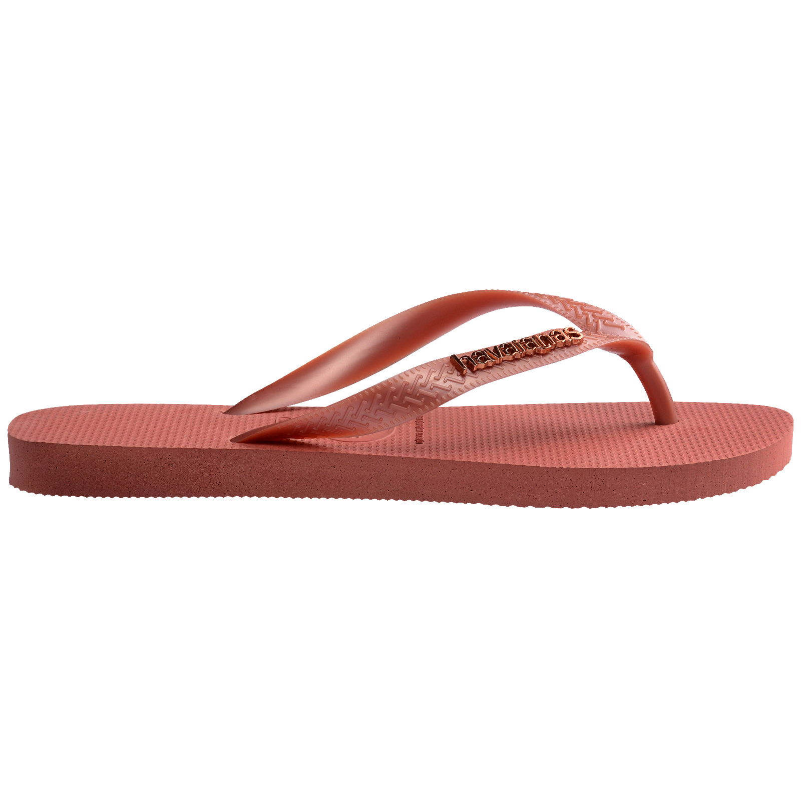 Women's Top Logo Metallic Flip Flops