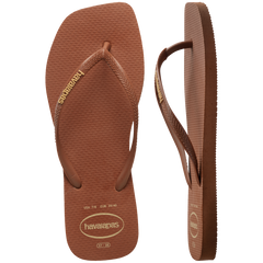 Women's Slim Square Logo Pop Up Flip Flops