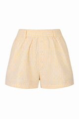 Button Front High-Waist Shorts