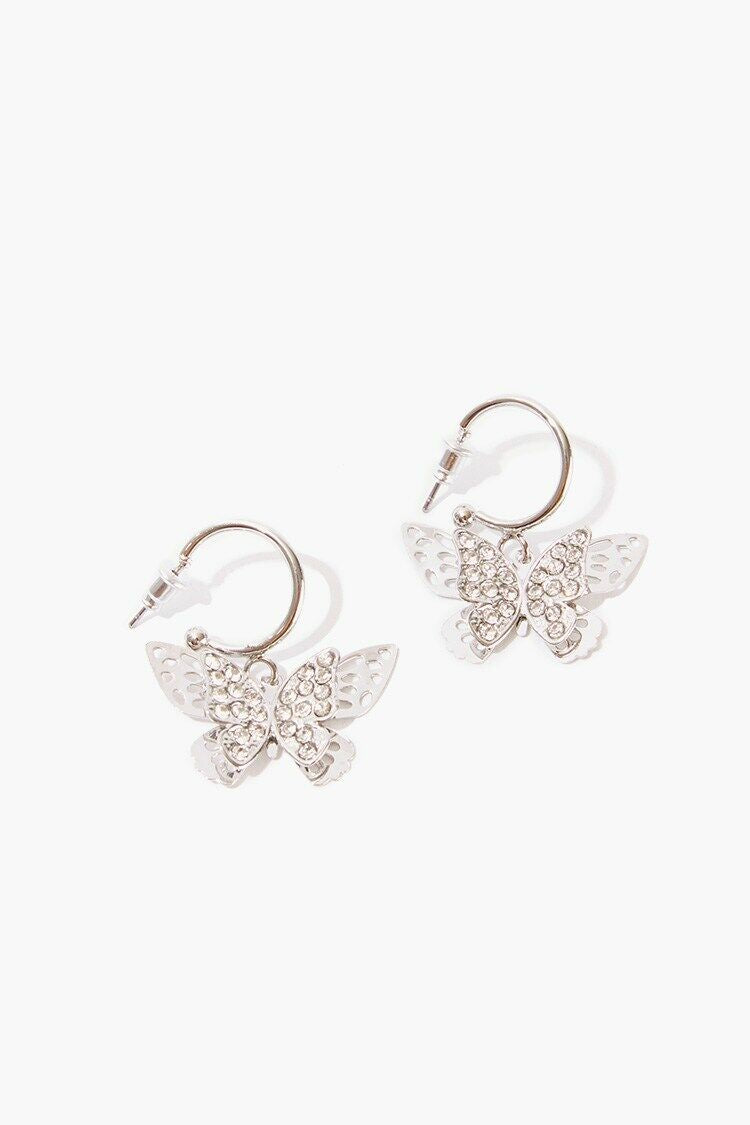 Butterfly Hoop Earrings