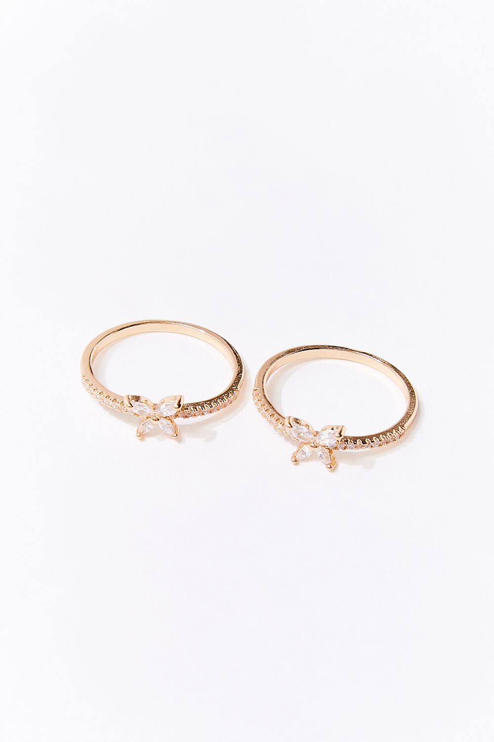 Butterfly Charm Ring Set