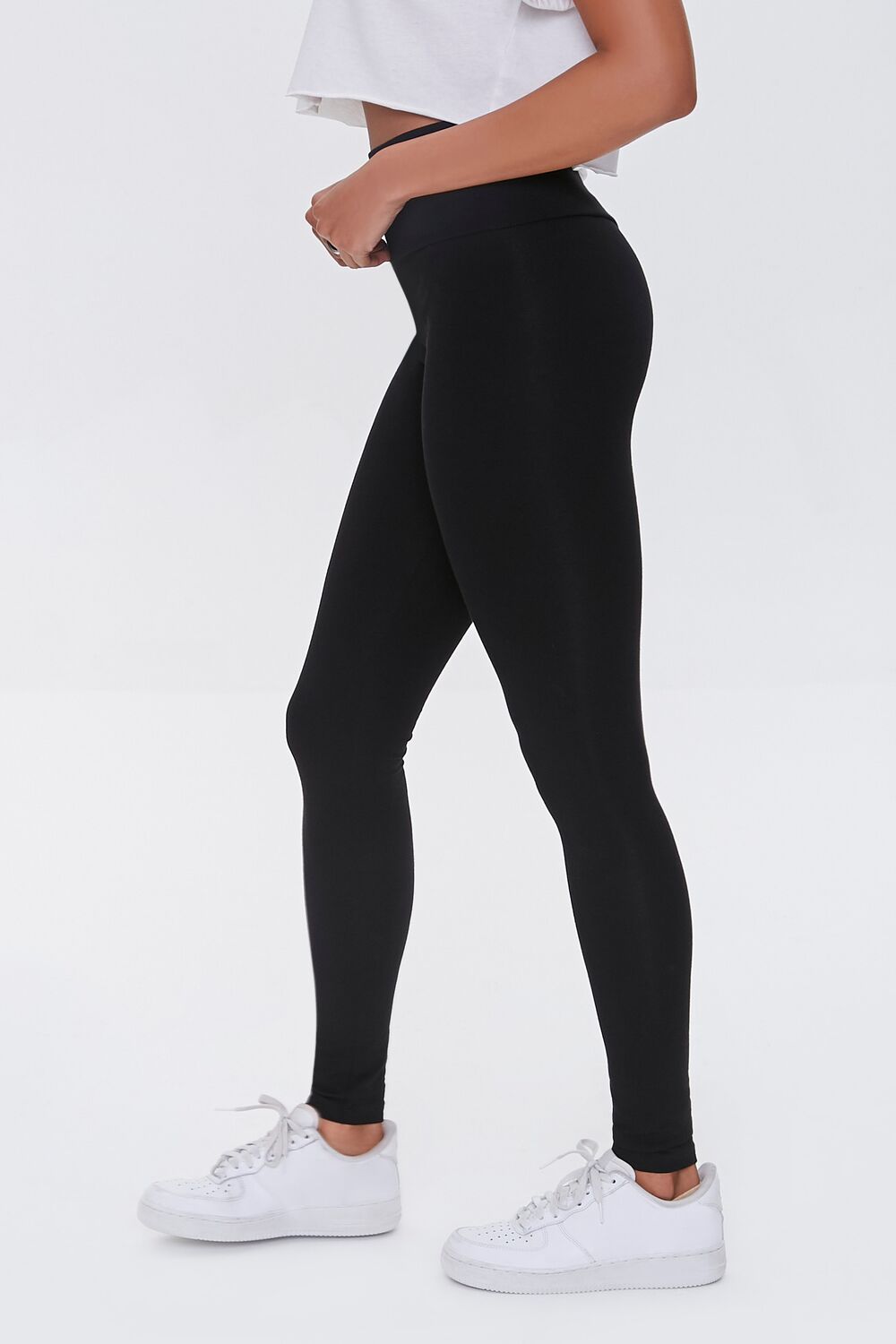 Basic Cotton-Blend Leggings