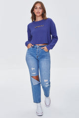 Butterfly Graphic Cropped Tee