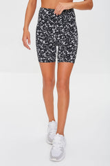 Active Paint Splatter Biker Shorts