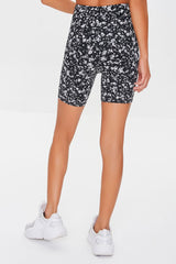 Active Paint Splatter Biker Shorts