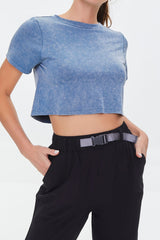 Active Oil Wash Cropped Tee