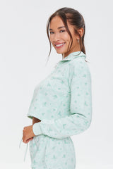 Active Floral Half-Zip Pullover