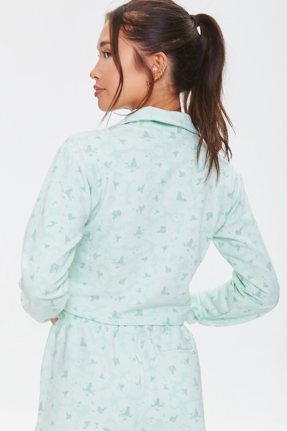 Active Floral Half-Zip Pullover