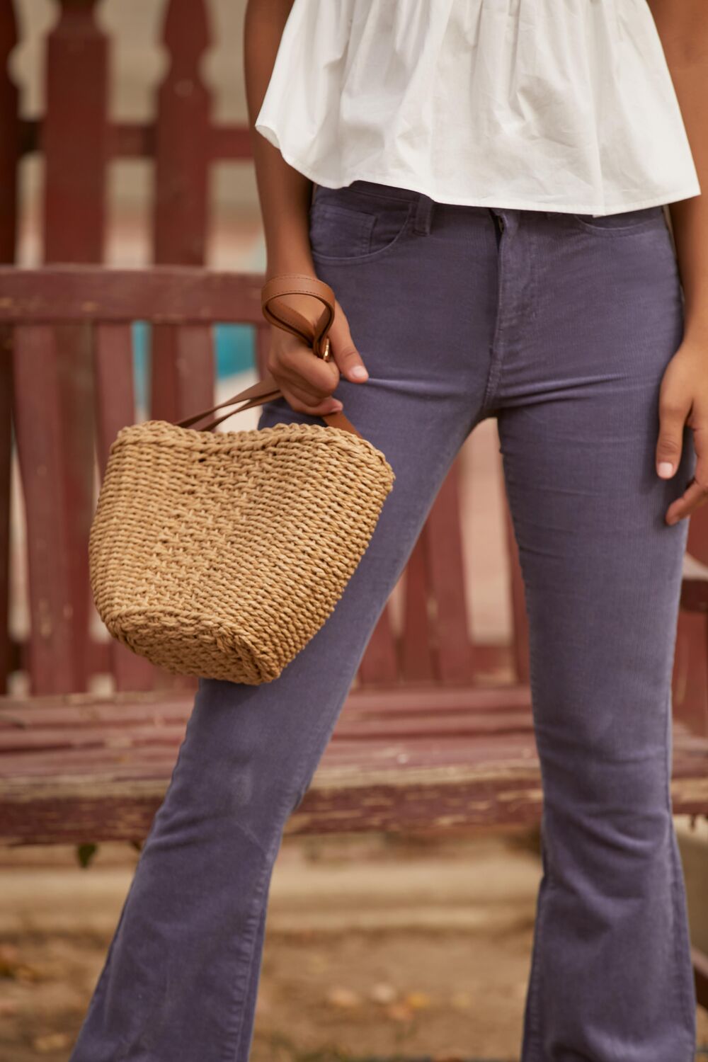 Basketwoven Crossbody Bag