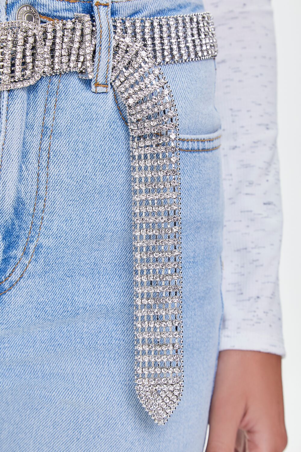 Buckled Rhinestone Hip Belt