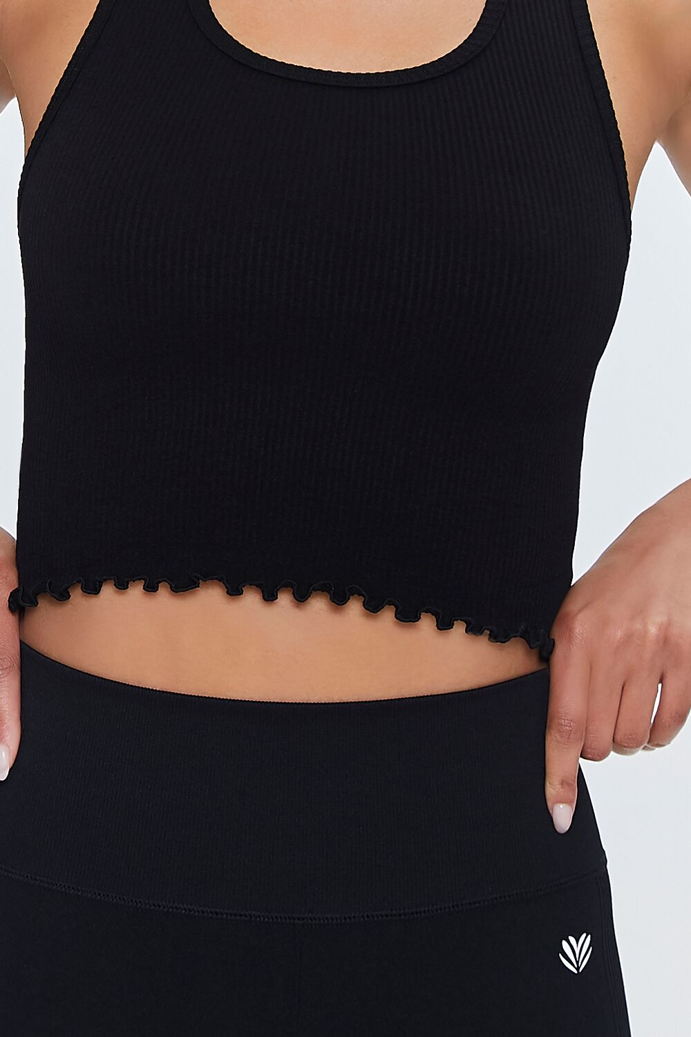 Active Seamless Lettuce-Edge Crop Top