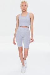 Active Seamless Lettuce-Edge Crop Top