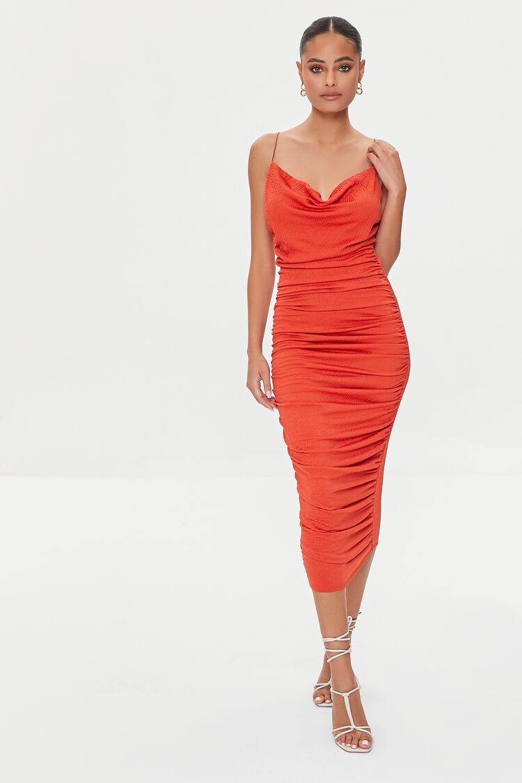 Bodycon Cowl Midi Dress