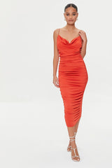 Bodycon Cowl Midi Dress