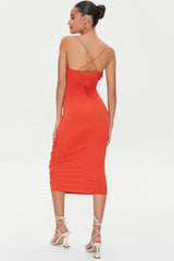 Bodycon Cowl Midi Dress