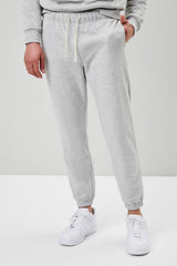 Basic Heathered Drawstring Joggers
