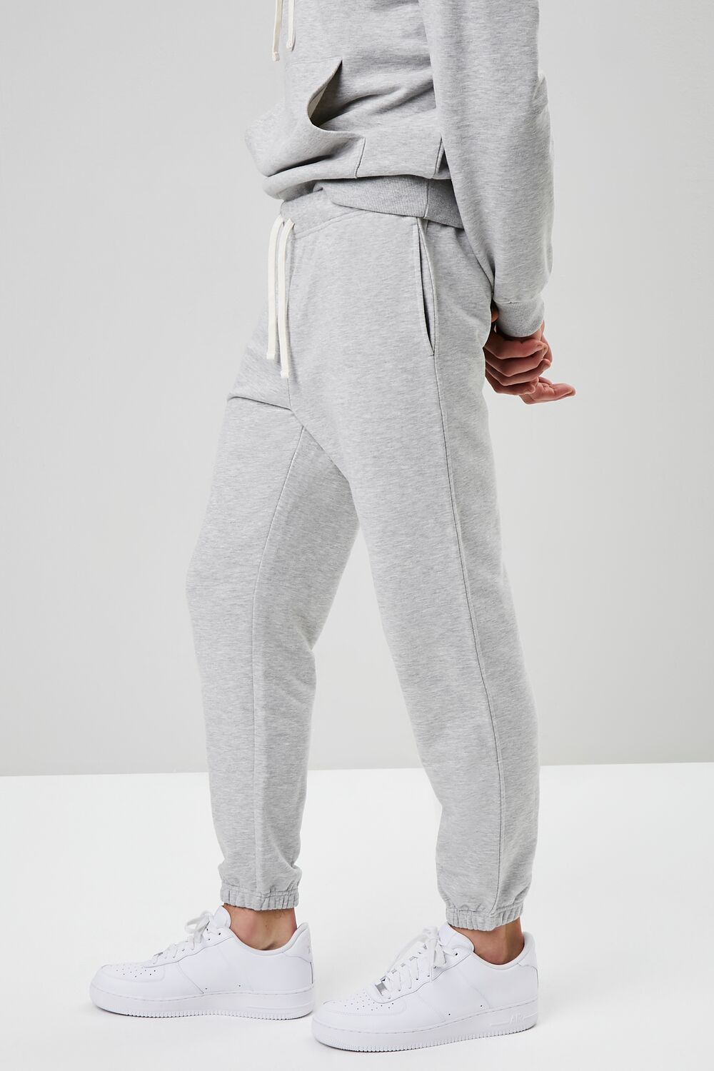 Basic Heathered Drawstring Joggers