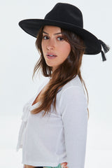 Braided Tassel-Trim Cowboy Hat
