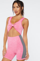 Active Checkered Seamless Romper