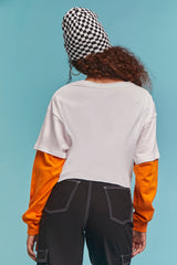 Airwalk Cropped Combo Tee