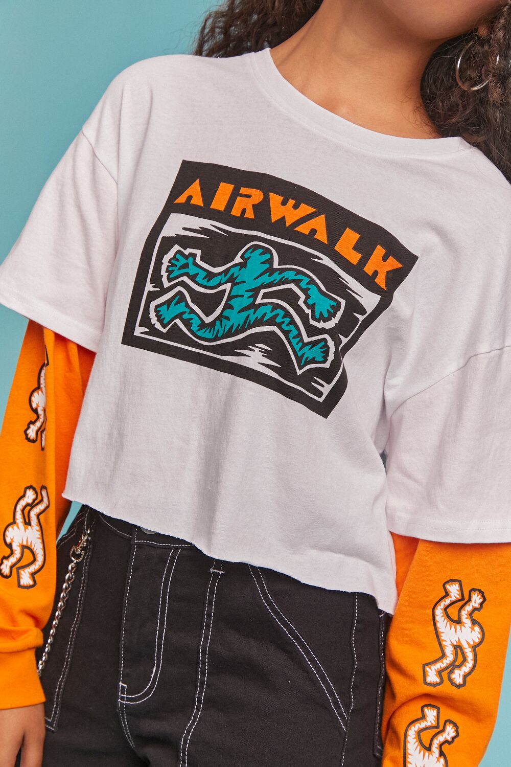 Airwalk Cropped Combo Tee