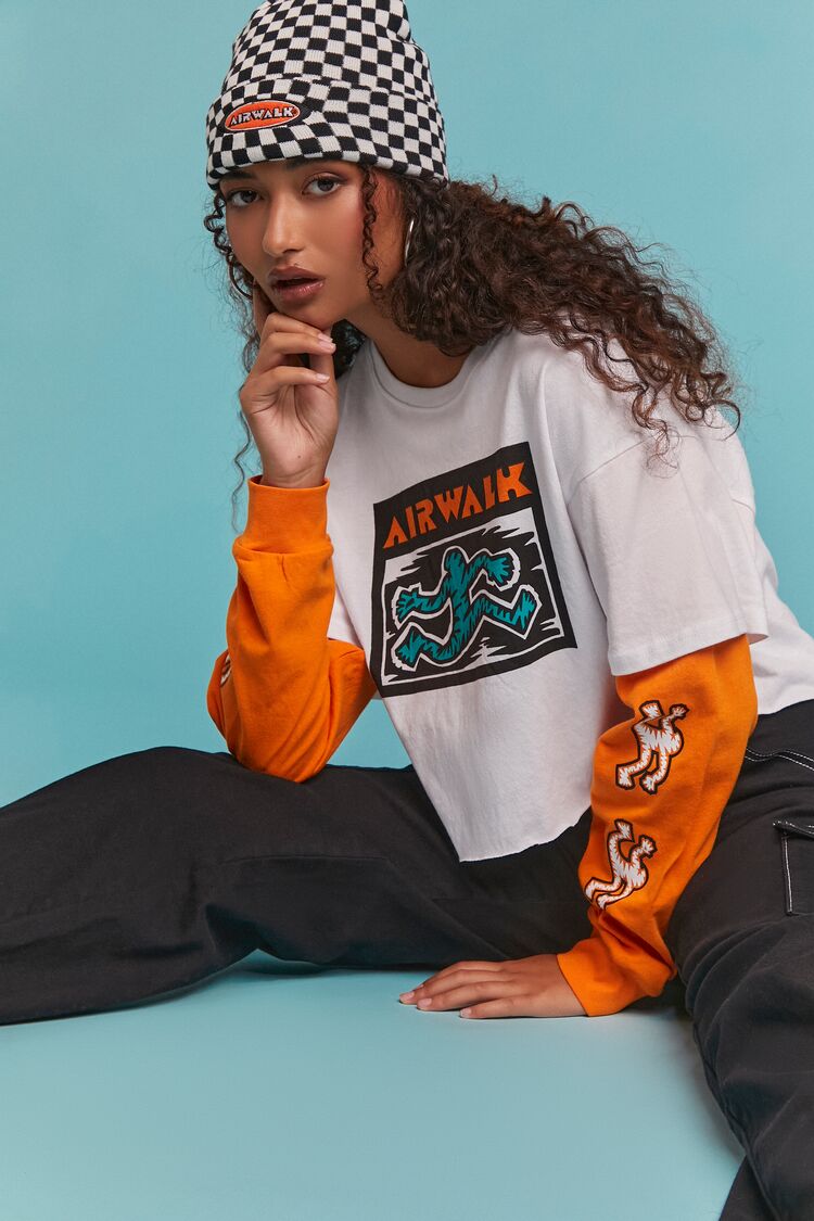 Airwalk Cropped Combo Tee