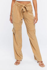 Belted Twill Cargo Pants