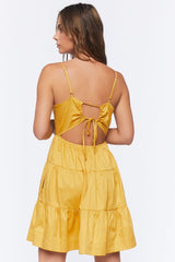 Babydoll Cutout Mini Dress