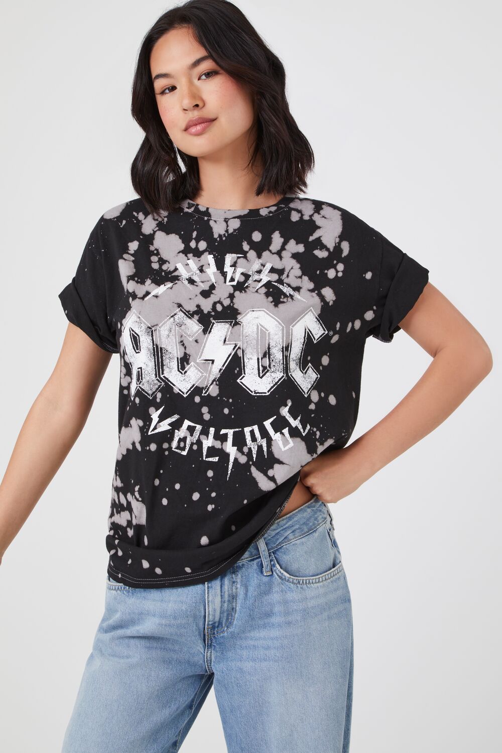 AC/DC Graphic Bleach Wash Tee