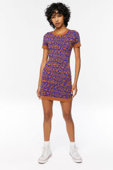 Abstract Sweater Mini Dress