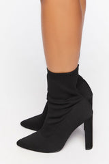 Block Heel Sock Booties (Wide)