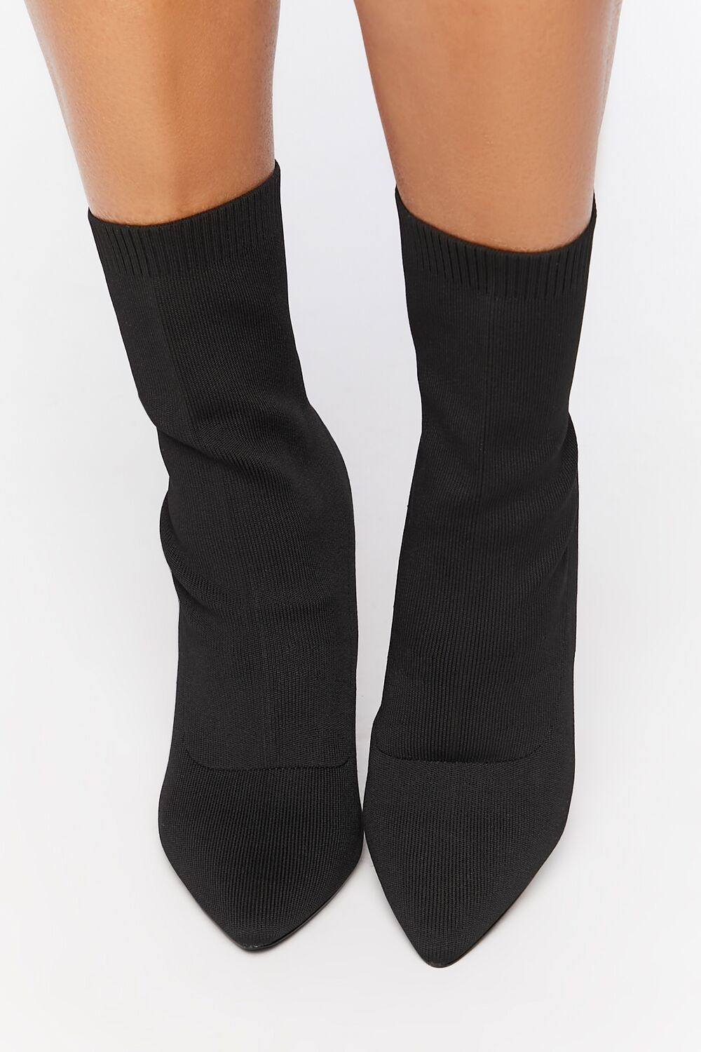 Block Heel Sock Booties (Wide)