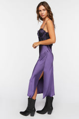 Bustier Satin Slip Midi Dress