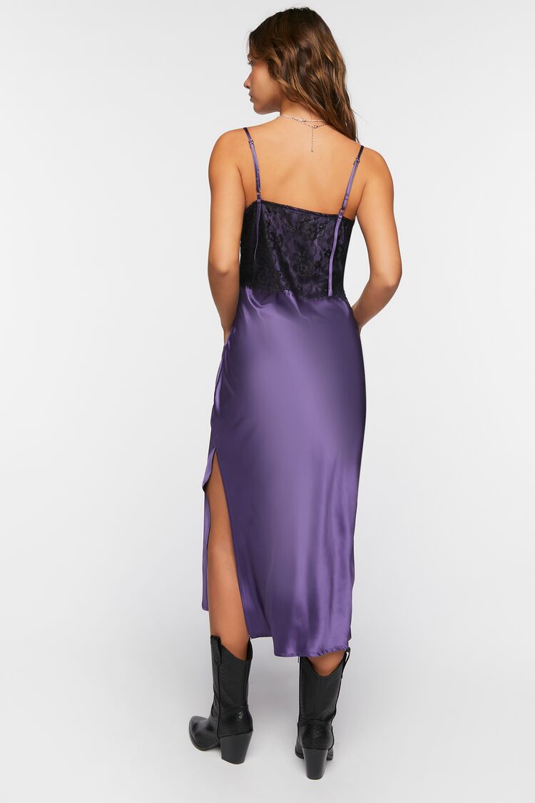 Bustier Satin Slip Midi Dress