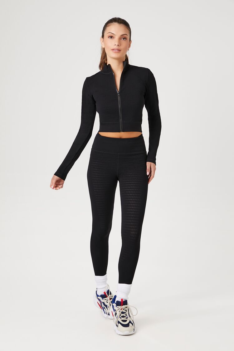 Active Seamless Textured Zip-Up Jacket