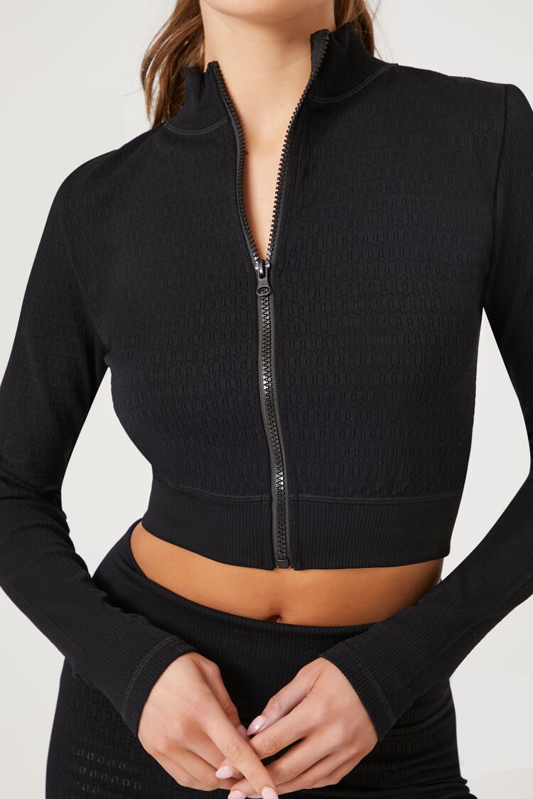 Active Seamless Textured Zip-Up Jacket