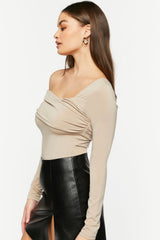 Asymmetrical Neckline Bodysuit