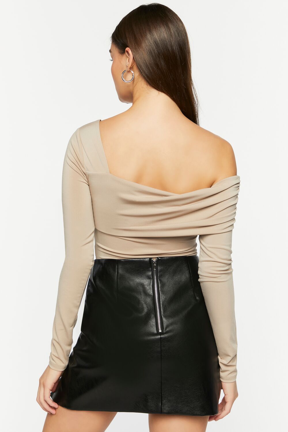 Asymmetrical Neckline Bodysuit