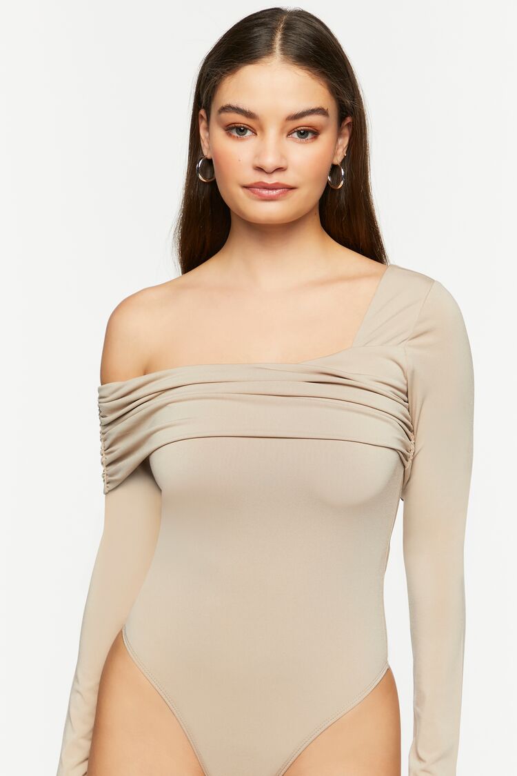 Asymmetrical Neckline Bodysuit